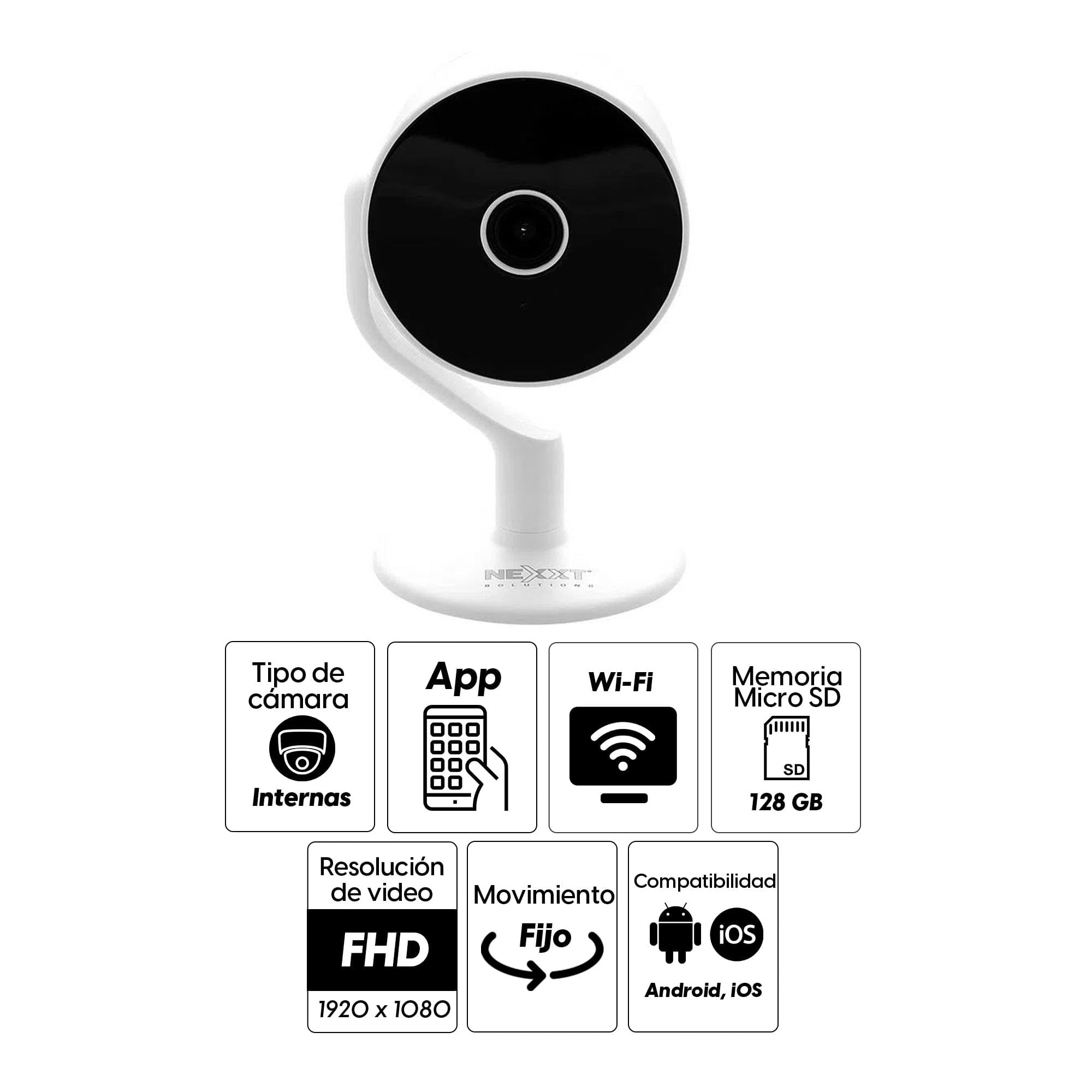 Imagen 2 del producto Cámara de seguridad Nexxt AHIMPFI4U1 wifi, interior, 1080P, fija, infrarrojo (reempacado)