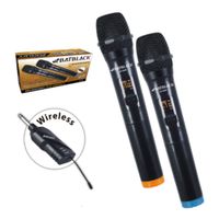 Micrófono inalámbrico Batblack BT-668N Uhf Dual, cobertura 50 m (reempacado)
