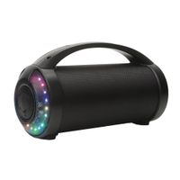 Parlante bluetooth Decibel Carry Tune 2 portátil 8.5W, luces RGB, Radio FM, conexión USB/Aux, Función True Wireless, negro (reempacado)