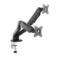 Rack soporte Brateck para 2 monitores 17""-32"", flexible, negro (reempacado)