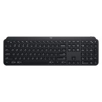 Teclado inalámbrico Logitech Teclado MX Keys S conexión bluetooth/receptor USB, multidispositivo, layout español, recargable, grafito