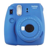 Reacondicionado: Cámara instantánea Fujifilm Instax mini 9, enfoque e ISO automático, lente 60mm, azul cobalto