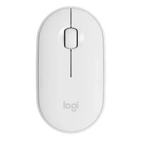 Reacondicionado: Mouse inalámbrico Logitech Pebble M350 bluetooth, 1000 dpi, 3 botones, usa pila, blanco