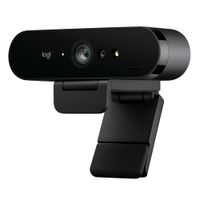 Reacondicionado: Cámara web Logitech empresarial Brio UHD 4K, conexión USB, micrófono integrado, tapa de privacidad, cable 2 m, negro