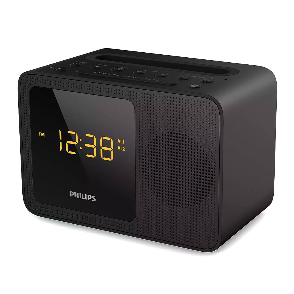 Imagen 2 del producto Reacondicionado: Reloj despertador Philips AJT5300, bluetooth, radio FM, alarma, negro