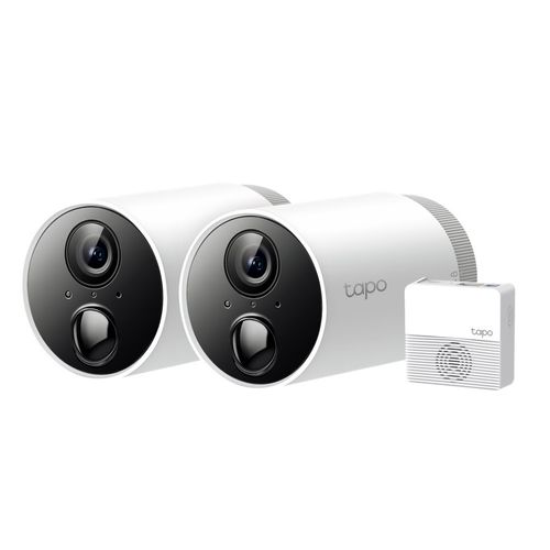 Pack 2: Cámara de seguridad externa e interna TP-Link Tapo C400S2 FHD 1080p, Wi-Fi, visión nocturna, detección de movimiento, giro 114°