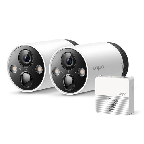 Pack x 2: Cámara de seguridad externa TP-Link Tapo C420S2K, Wi-Fi, visión nocturna, detección de movimiento, audio bidireccional, visión 113°