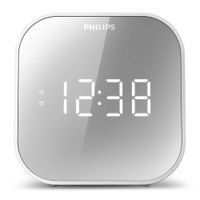 Reacondicionado: Radio reloj despertador Philips TAR4406 puerto usb, FM, blanco