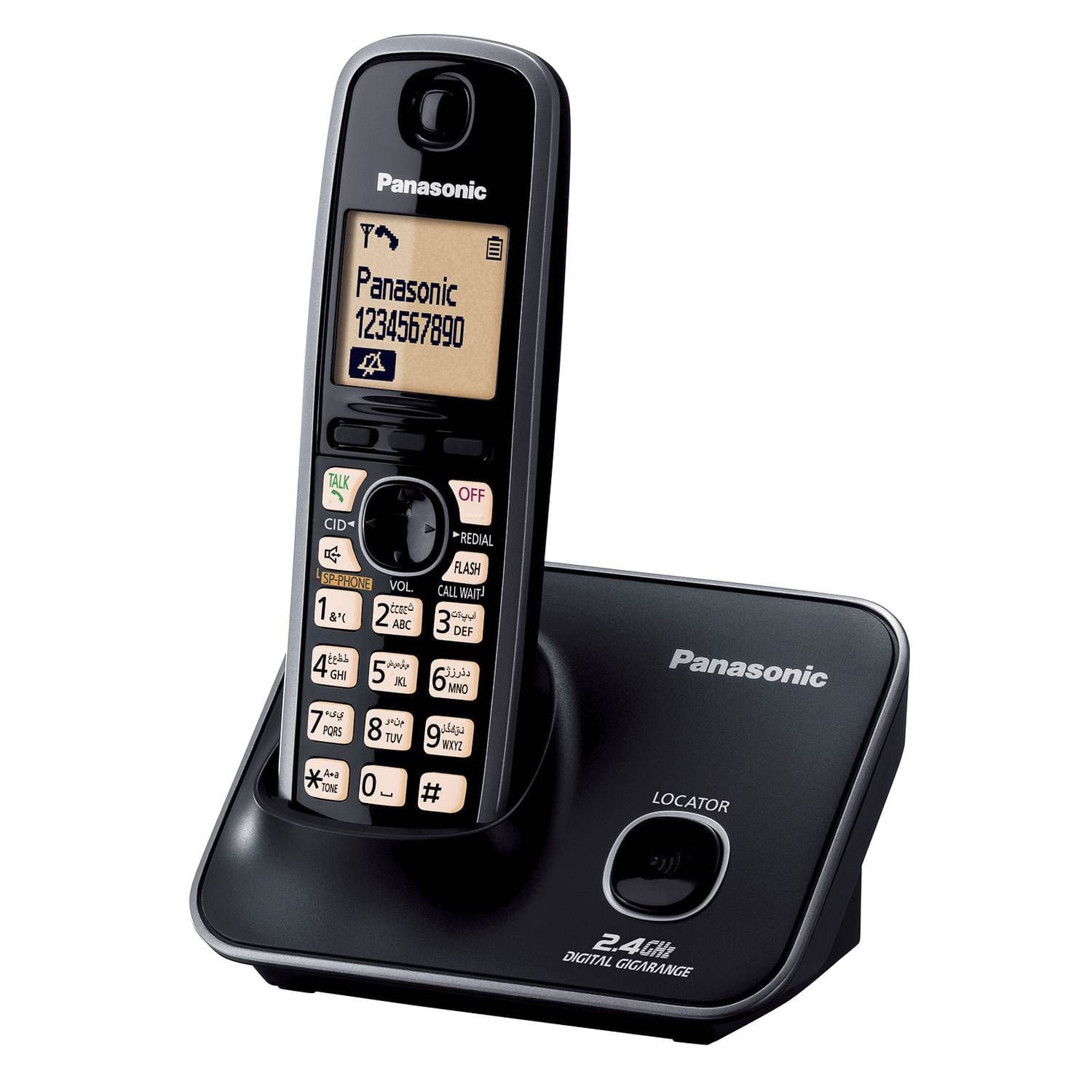 Imagen 2 del producto Reacondicionado: Teléfono inalámbrico Panasonic TG3711LCB, 2.4 Ghz, identificador de llamadas, batería larga duración, negro