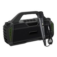 Parlante bluetooth karaoke Decibel PJT-NR6011M 2x10W, máx. 5 horas, Radio FM/USB/SD, TWS, 1500 mAh, verde (reempacado)