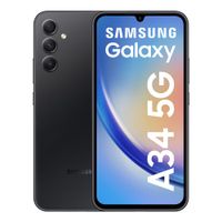 Reacondicionado: Celular Samsung Galaxy A34 5G 256GB, 8GB RAM, cámara trasera 48 MP y cámara frontal 13MP, 6.6"", negro