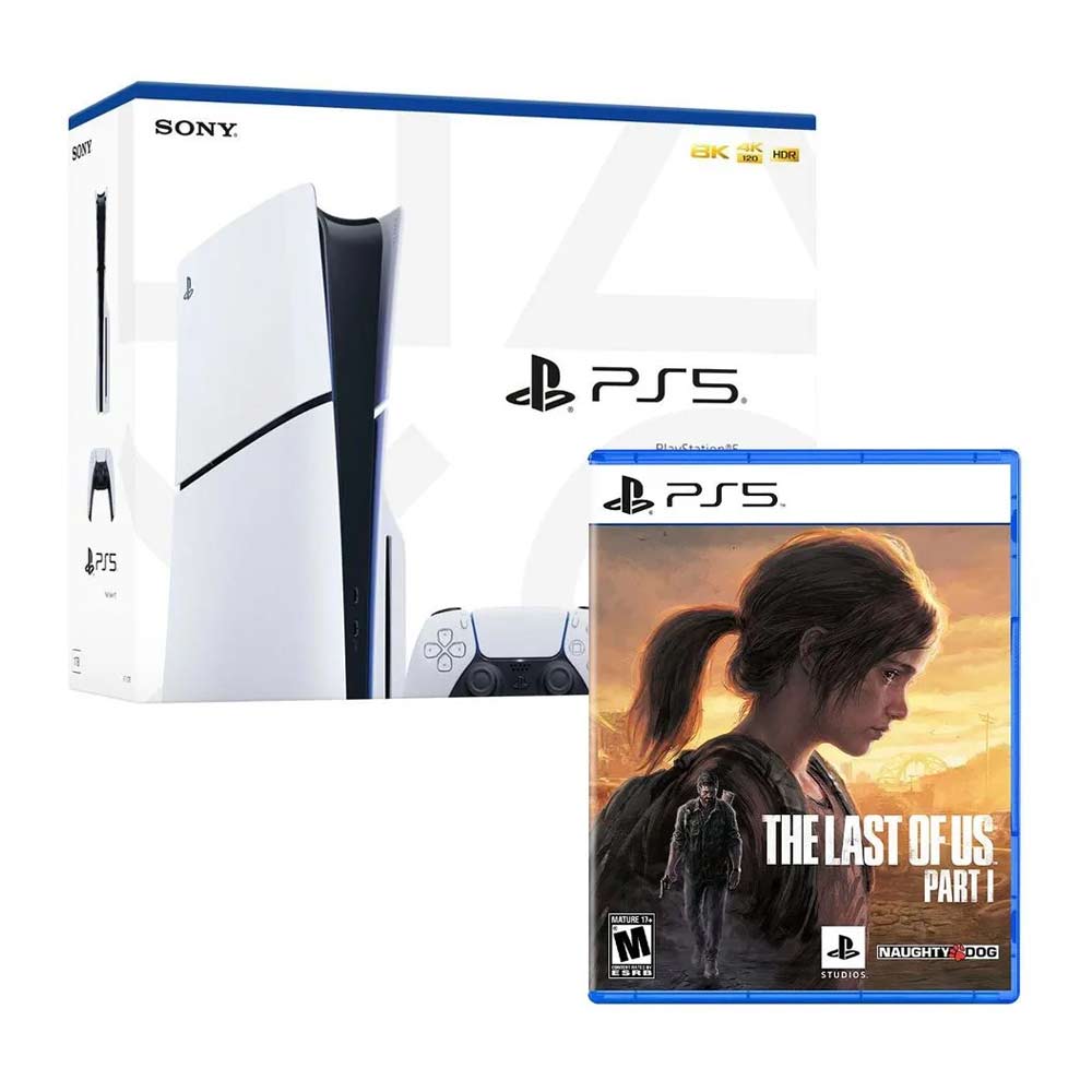Consola Playstation 5 Slim con lector de discos, 1TB + Juego The Last Of Us