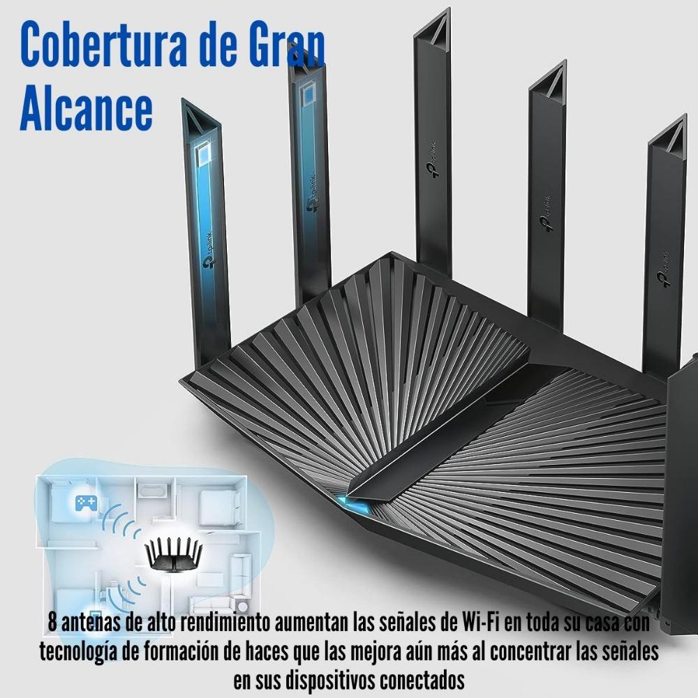 Imagen 2 del producto Router TP-Link Archer AX80 Wi-Fi 6 AX6000 Tri-Band Gigabit OneMesh