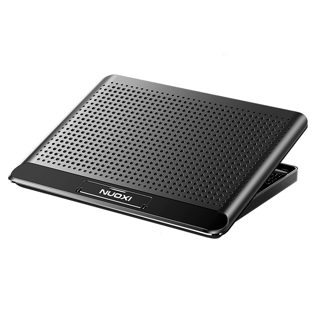 Cooler para laptop de Aluminio Nuoxi Q5, 6 alturas ajustables, 2 puertos USB - Negro