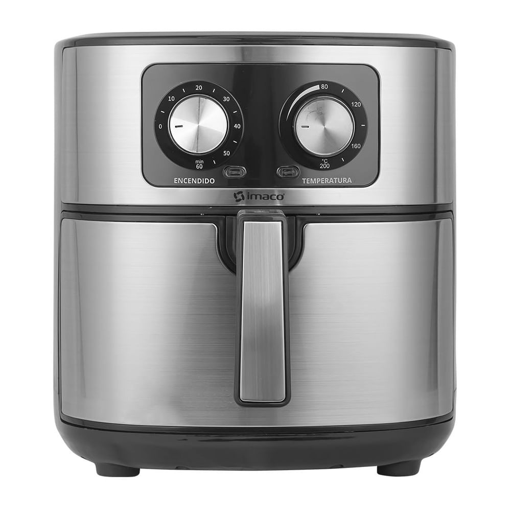 Freidora de aire Imaco AF6015M Turbo Air 1500W, 6 litros, panel análogo, plateado