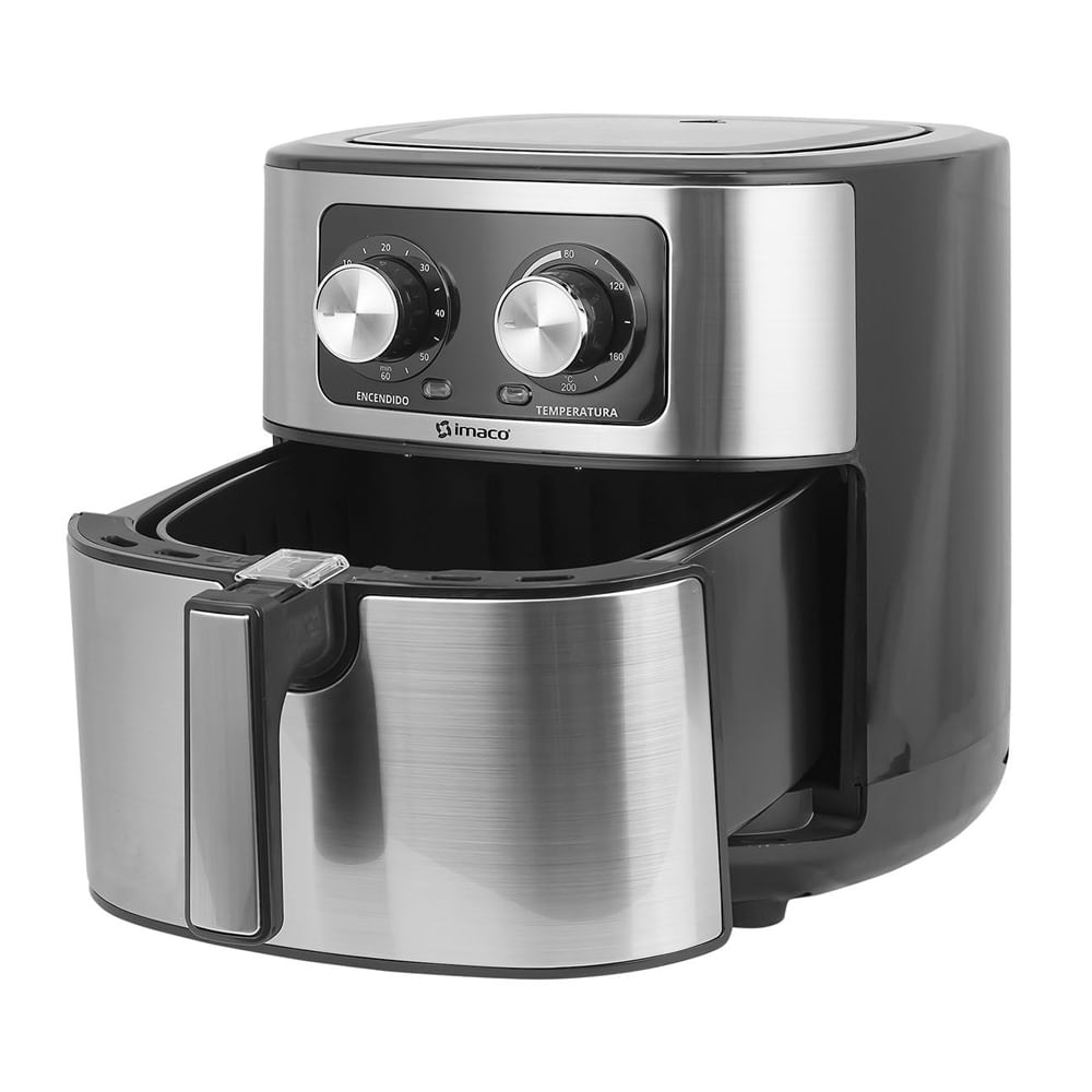 Imagen 2 del producto Freidora de aire Imaco AF6015M Turbo Air 1500W, 6 litros, panel análogo, plateado