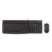 Kit alámbrico Logitech MK120 teclado y mouse, membrana, conexión usb, negro (reempacado)