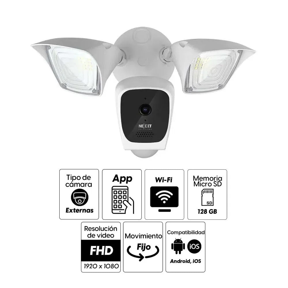 Imagen 2 del producto Reacondicionado: Cámara de seguridad Nexxt NHC-F610 wifi, exterior, 1080P, fija, infrarrojo