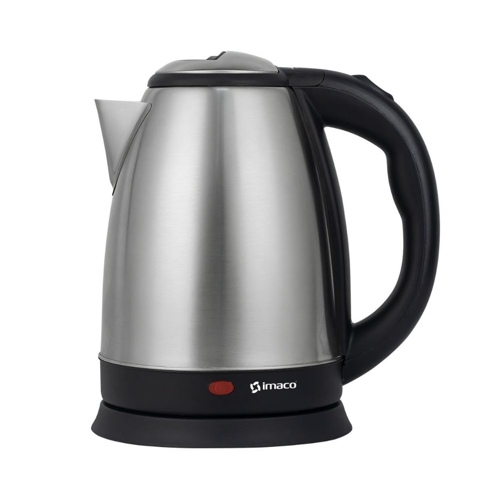 Hervidor Imaco KE1801 1500W, capacidad 1.8 litros, acero inoxidable, plateado