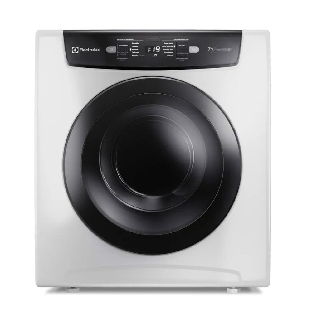 Secadora de ropa Electrolux EDEJ07D2JSYW 1250W, capacidad 7 kg, 6 programas de secado, 5 niveles de temperatura, acero inoxidable, blanco