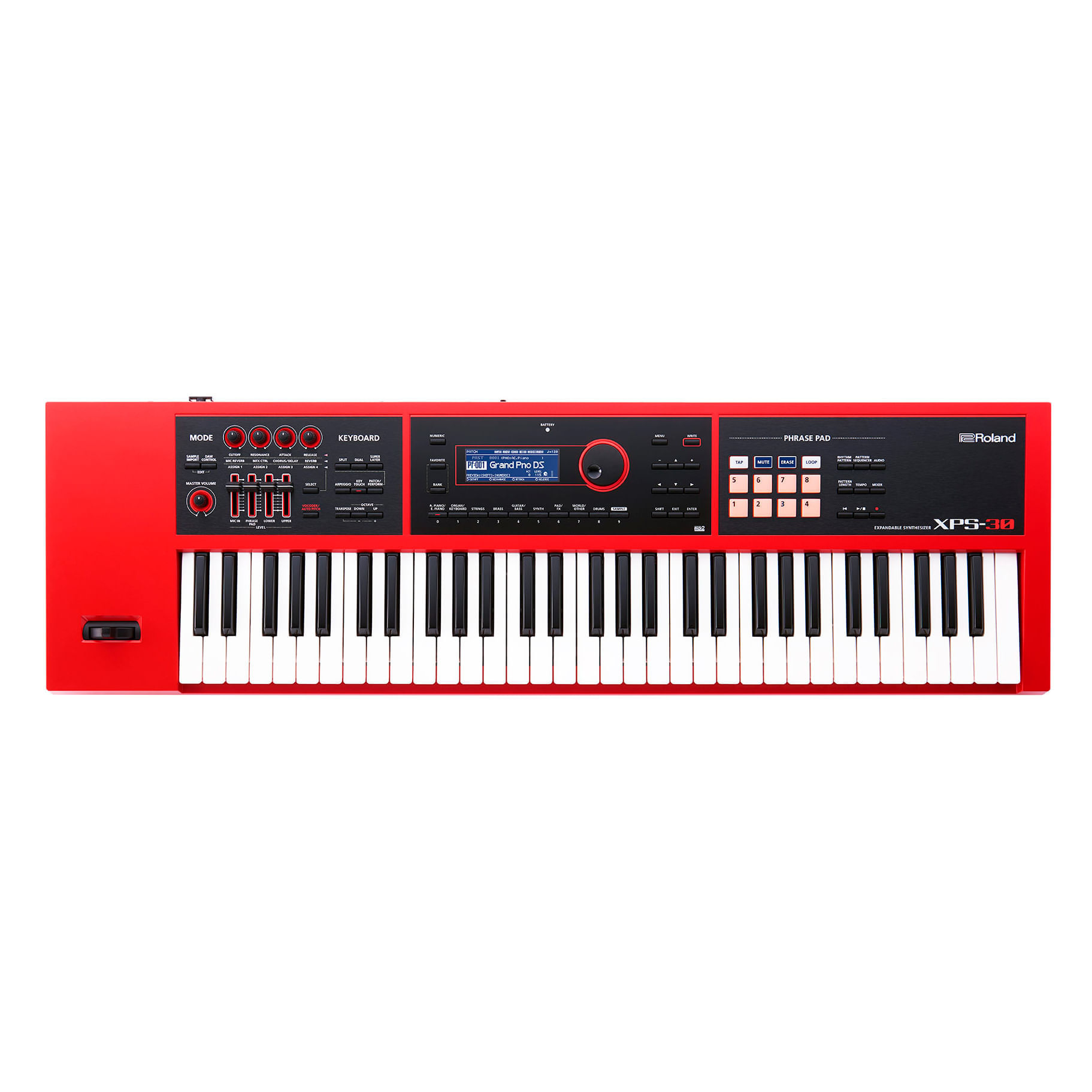 Sintetizador Roland XPS-30 128 voces, 61 teclas, pantalla LCD, rojo