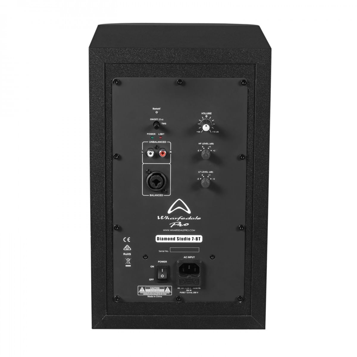 Imagen 2 del producto Monitor activo Wharfedale Diamond Studio 7BT 6.5"" 150W, conexión Bluetooth, 38Hz-25kHz, negro