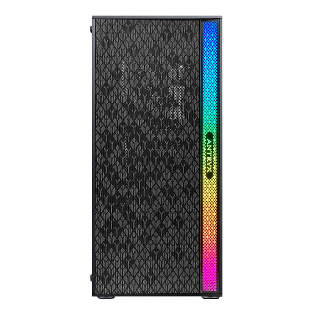 Imagen 2 del producto Gabinete Antryx Xtreme NC-253 Black, incluye una barra lateral ARGB, panel lateral de vidrio templado, con fuente B500w