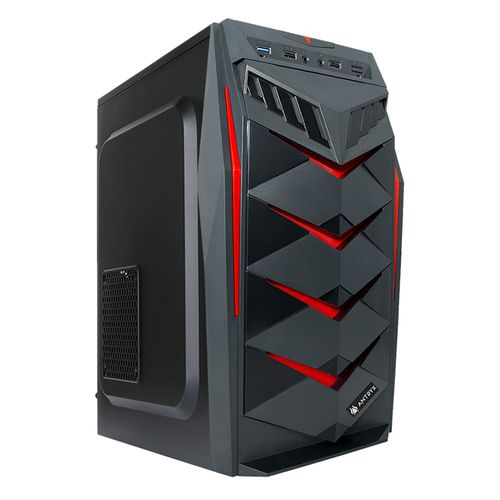 Gabinete Antryx Elegant 650 Black, incluye USB 3.0, panel frontal con malla metálica, con fuente 350w
