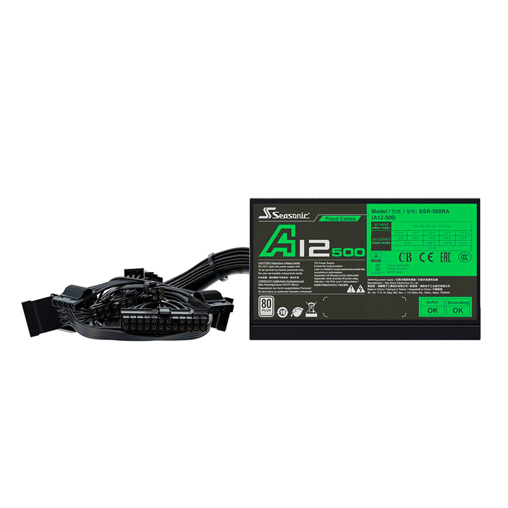Imagen 2 del producto Fuente de poder Seasonic A12 500W, 80 Plus White