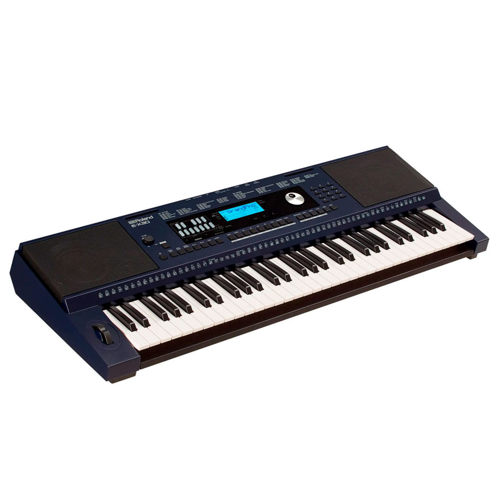 Piano Roland E-X30 Arranger 61 teclas, polifonía de 256 notas, 706 tonos, 3 efectos, negro