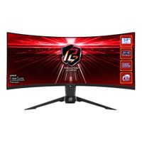 Monitor gamer curvo Asrock PG34WQ15R2B 34"", Panel VA, WQHD (3440 x 1440), 165Hz, 1ms, entradas HDMI/ DisplayPort