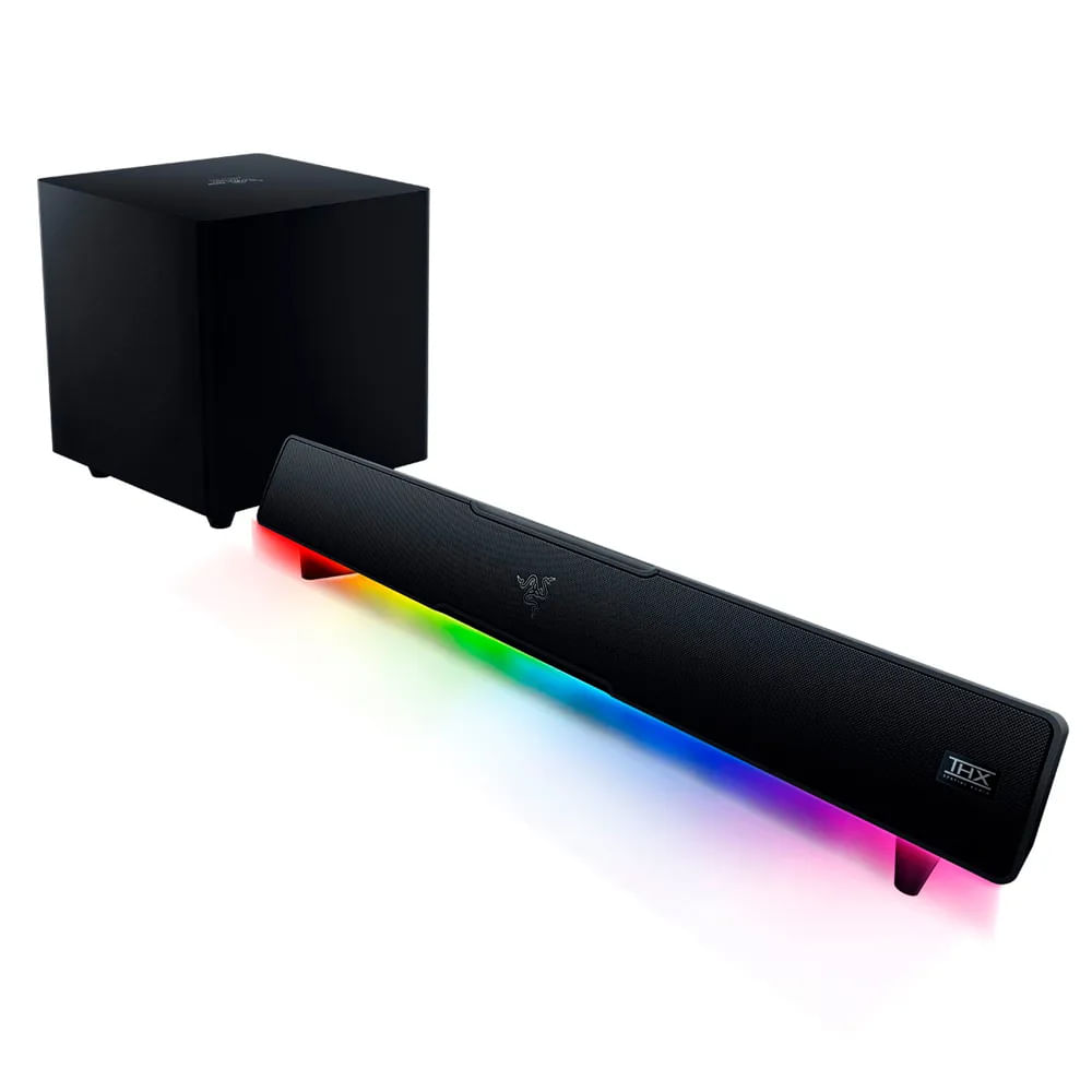 Imagen 2 del producto Barra de sonido Razer Leviathan V2 con subwoofer, 65W RMS + 30W RMS, Razer Chroma RGB