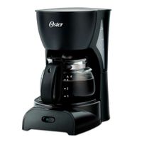 Cafetera Oster BVSTDCDR5B 730W, capacidad 4 tazas, filtro lavable, negro