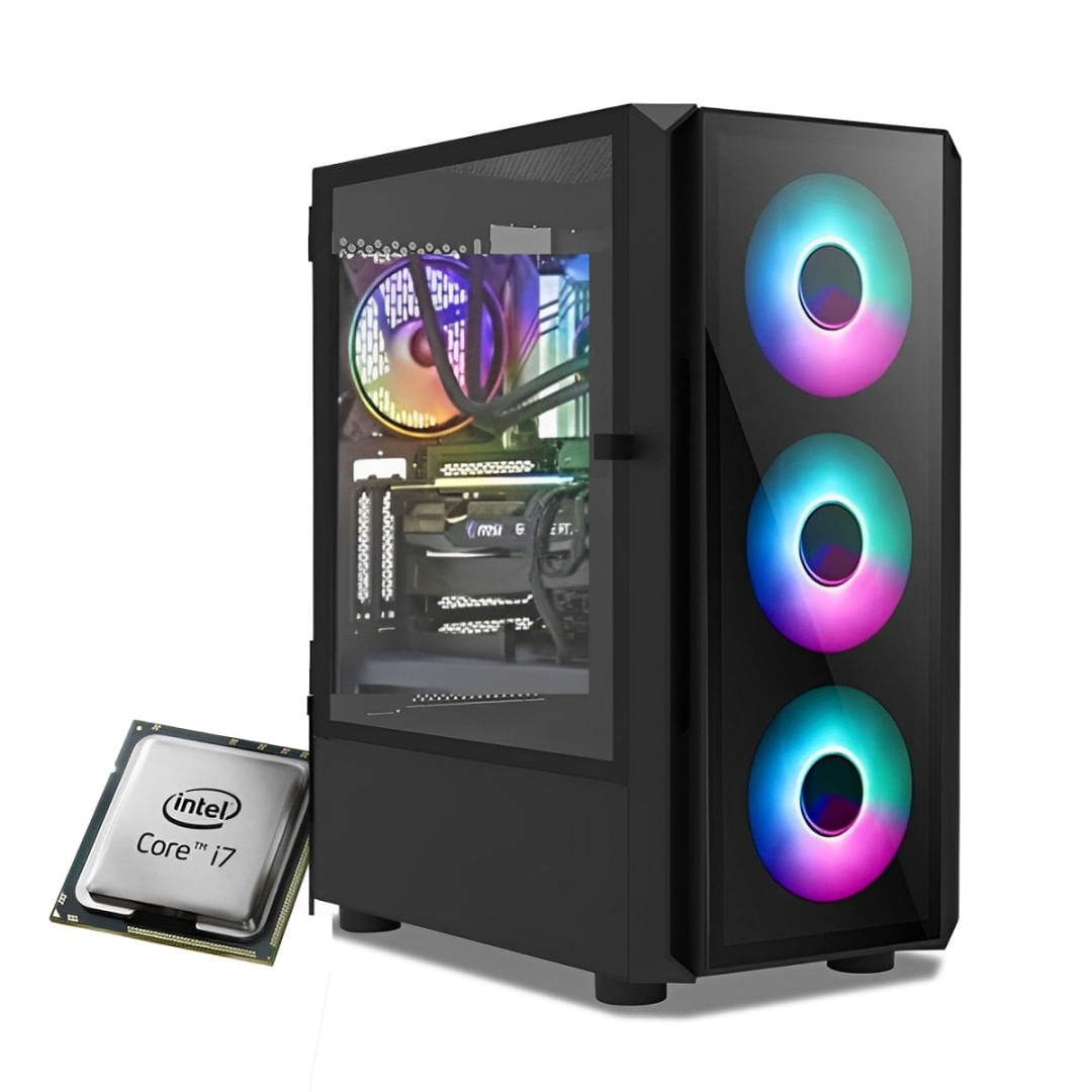 Imagen 1 del producto PC Gamer Core i7-8TH + RAM 16GB + Disco Duro 1TB + SSD 480GB + Radeon RX 580 8GB + FreeDos + Case Gamer 700W