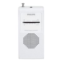 Reacondicionado: Radio Portátil Philips AE1500, sintonizador AM/FM, altavoz integrado, entrada 3.5mm, negro