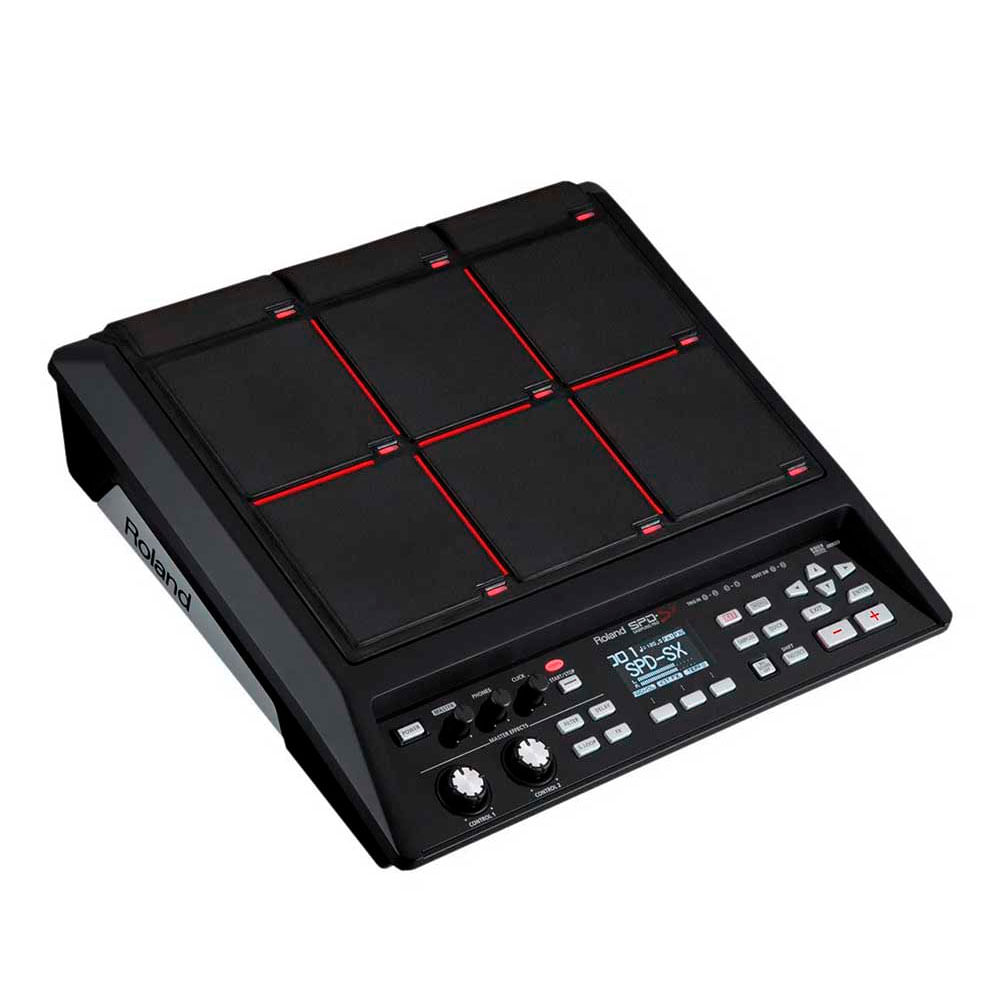 Pad de percusión electrónica y sampler Roland SPD-SX PAD 9 pads, pantalla LED, negro