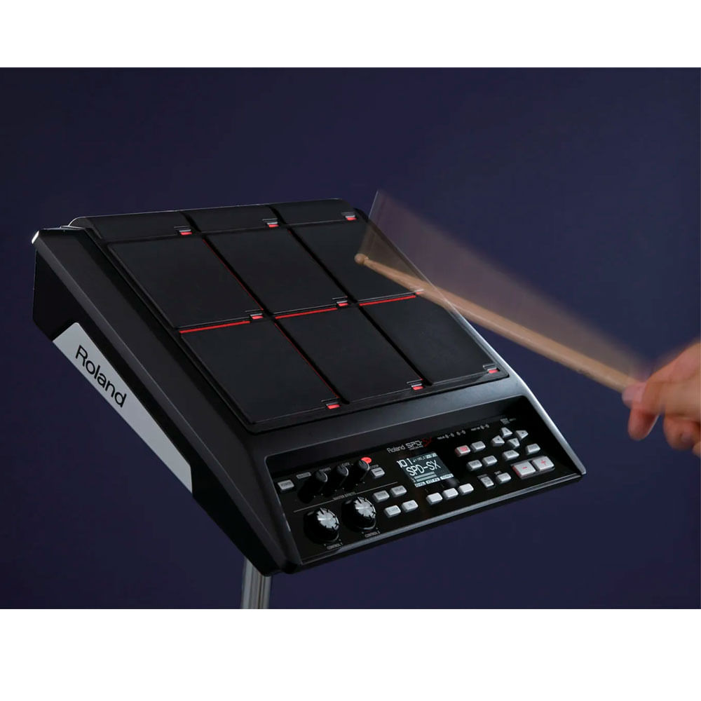 Imagen 2 del producto Pad de percusión electrónica y sampler Roland SPD-SX PAD 9 pads, pantalla LED, negro