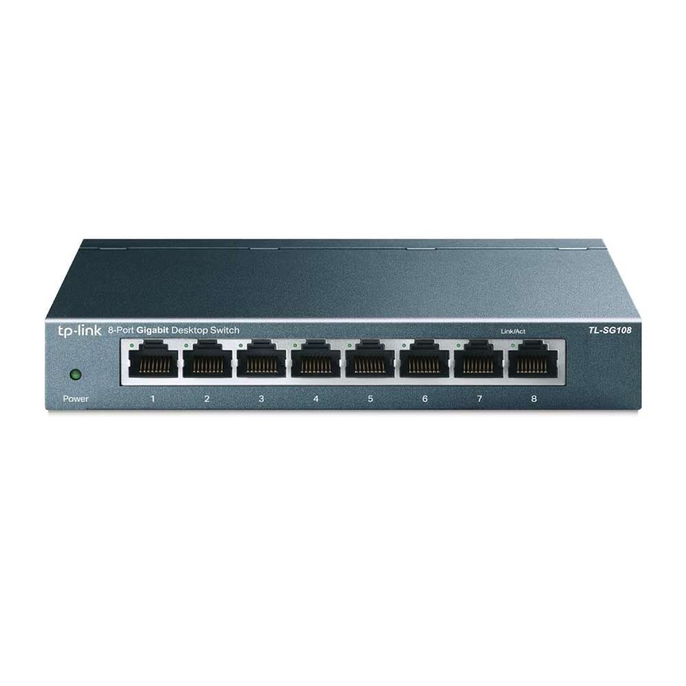 Imagen 2 del producto Switch conmutador Tp-link TL-SG108 ethernet, 8 puertos, 10/100/1000 mbps, escritorio o montaje en pared