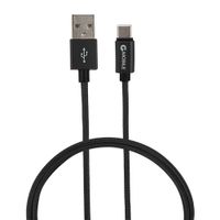 Reacondicionado: Cable tipo C a usb Coolbox GMobile 1 m, forrado de nylon, negro