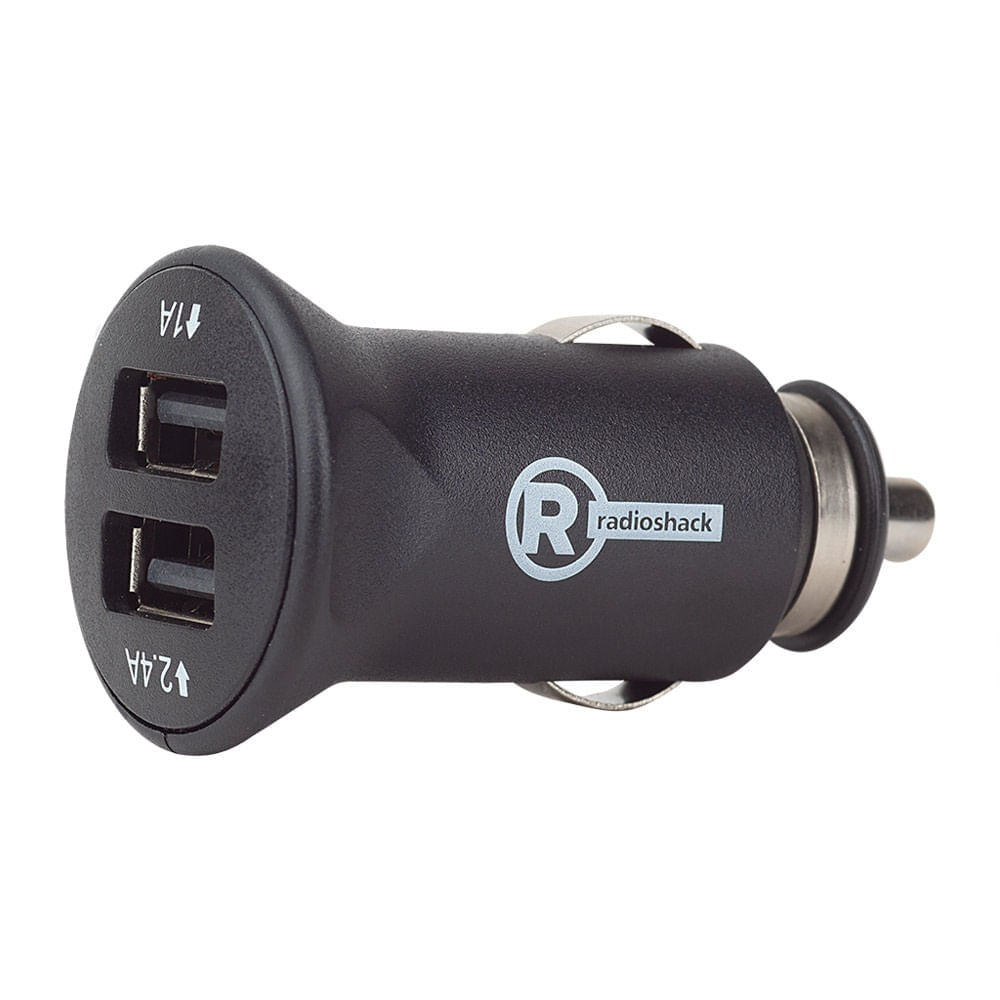 Imagen 2 del producto Reacondicionado: Cargador de auto Radioshack Dual, 2 puertos USB, 3.4A, carga rápida, negro