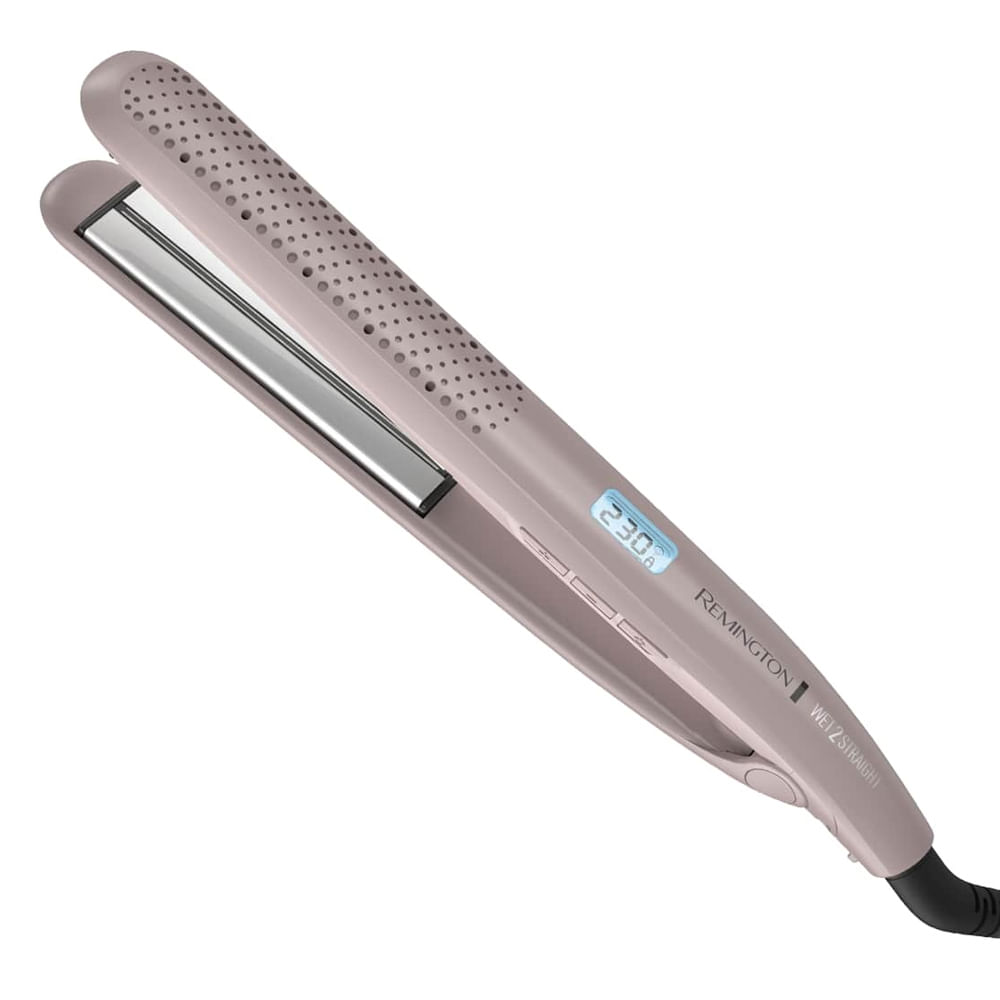 Alisadora Remington S27A Wet 2 Straight cerámica, 5 niveles de temperatura, 230°C, rosado