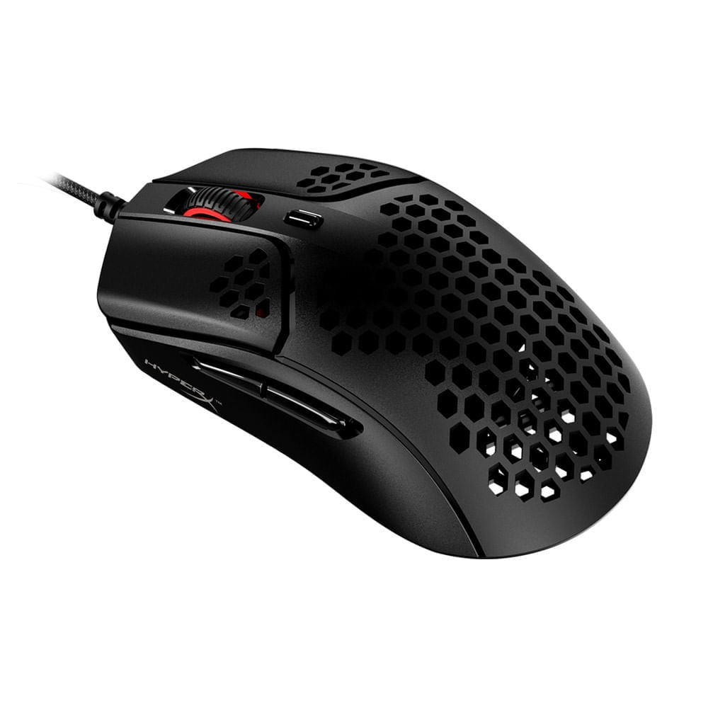 Imagen 2 del producto Reacondicionado: Mouse gamer alámbrico Hyperx Pulsefire, conexión usb, 400/800/1600/3200 dpi, 6 botones, luces RGB