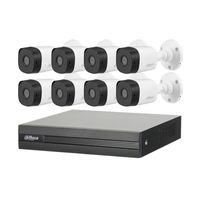 Reacondicionado: Kit de seguridad Dahua 8 cámaras 1080P + dvr 8ch + disco duro 1TB