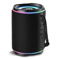 Reacondicionado: Parlante bluetooth Decibel Adventura 16W, IPX6, FM/USB, TWS, LUZ LED, Tipo-C, negro