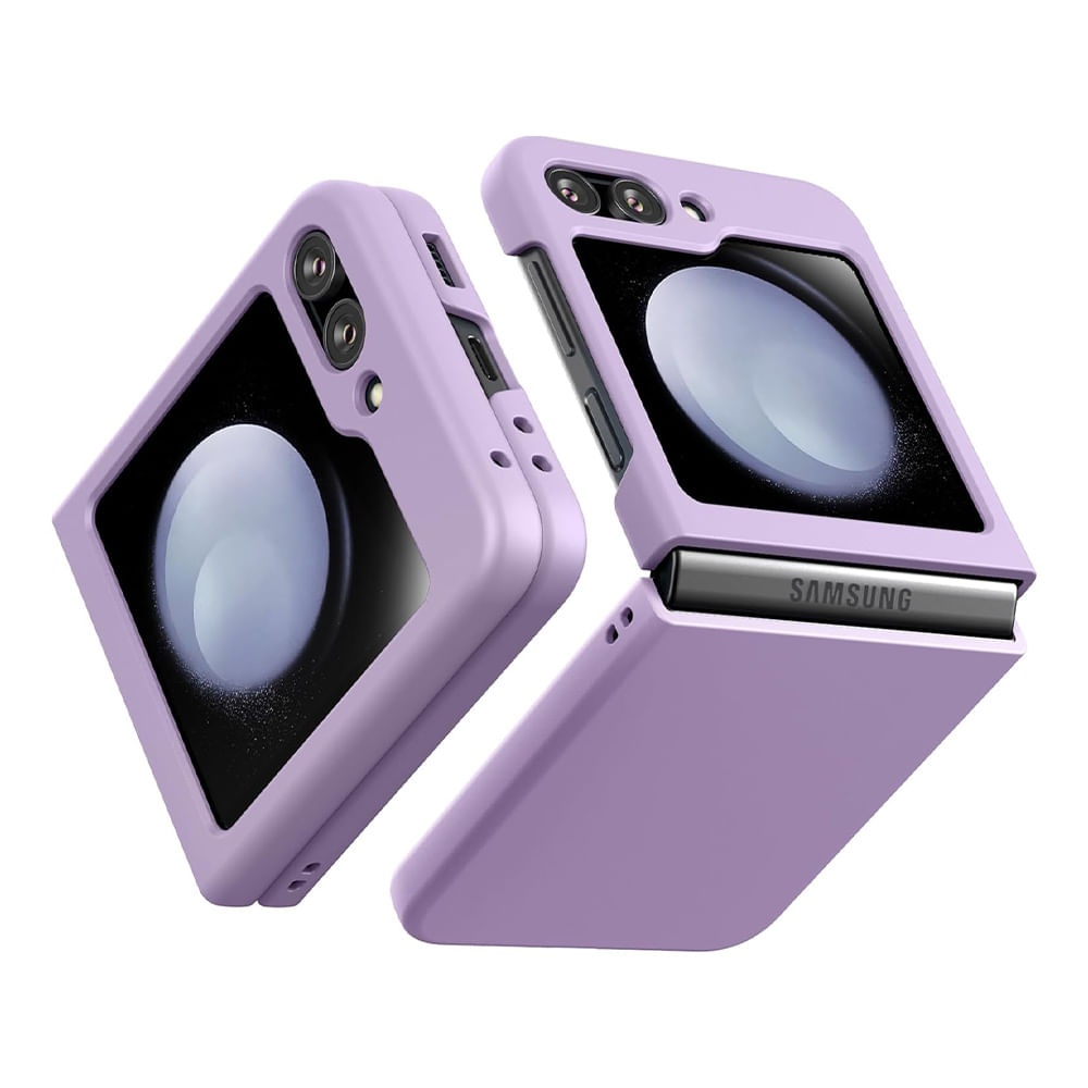 Case para Samsung Galaxy Flip 5, amortiguador de choques, lila