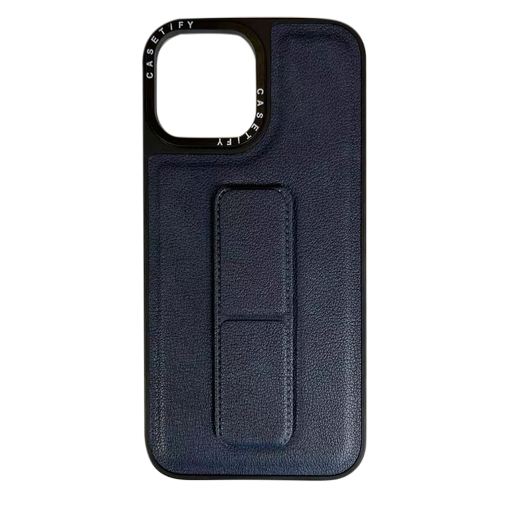 Case para iPhone 14 Pro con soporte, amortiguador de choques, azul