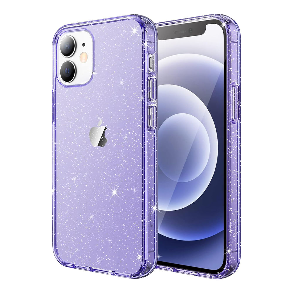 Case para iPhone 12 mini, amortiguador de choques, lila