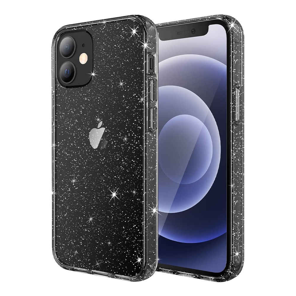 Case para iPhone 12 mini, amortiguador de choques, negro