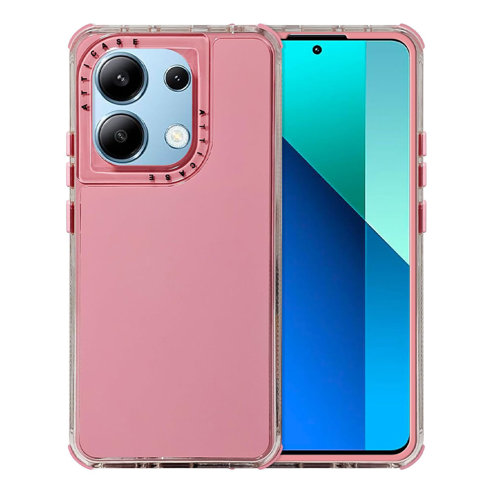 Case para Redmi Note 13 Pro, protección 360, 3 capas de protección, rosado