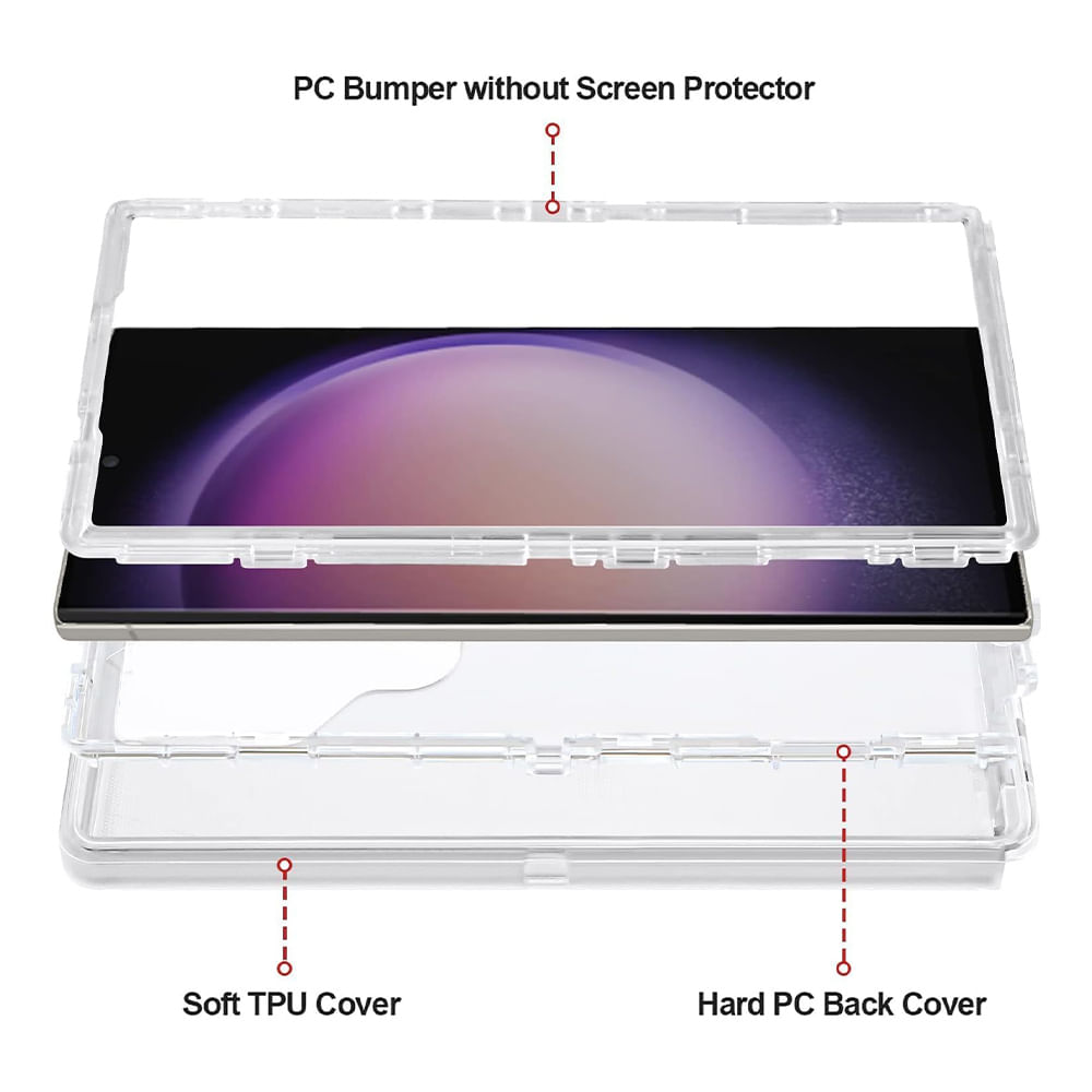 Imagen 2 del producto Case para Redmi Note 13, protección 360, 3 capas de protección, rosado